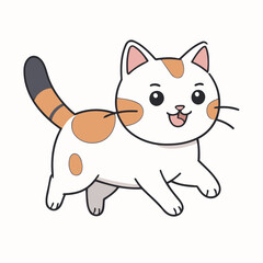 Cute Cat vector illustration for kids story book