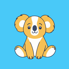 Vector illustration of a cute Koala for children story book