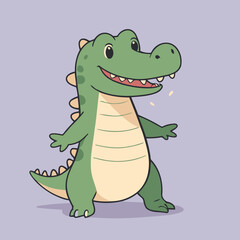 Vector illustration of a sweet Alligator for youngsters' imaginative journeys