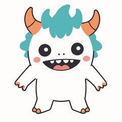 Cute vector illustration of a Monster for kids