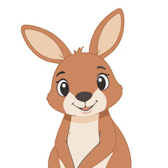 Cute Kangaroo for toddlers books vector illustration