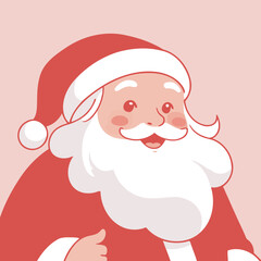 Cute Santa for early readers' adventure books vector illustration