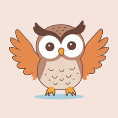 Cute Owl for kids' storytelling vector illustration