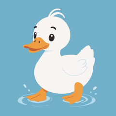 Vector illustration of an enchanting Duck for kids' storytelling