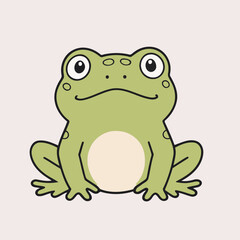 Cute Frog for kids books vector illustration