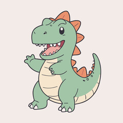 Cute Dino for kids' storybook vector illustration