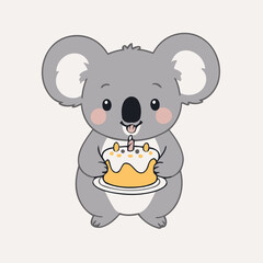 Cute Koala for children's literature vector illustration