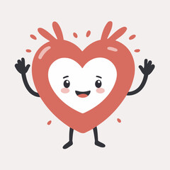 Vector illustration of a cute Heart for children