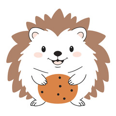 Vector illustration of a lovable Hedgehog for children's picture books