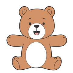 Vector illustration of a cute Bear for kids story book