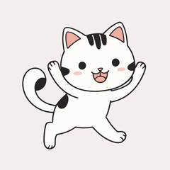 Cute Cat for toddlers story books vector illustration