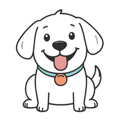 Cute Dog for toddlers books vector illustration