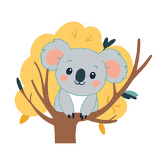 Cute Koala for kids' storybook vector illustration