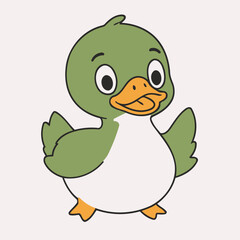 Cute Duck vector illustration for kids story book