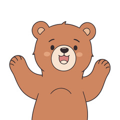 Cute vector illustration of a Bear for children story book