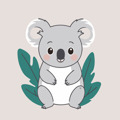 Cute Koala for kids books vector illustration