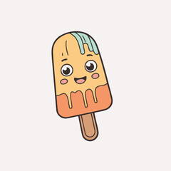 Cute Popsicle for toddlers vector illustration