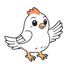 Cute Bird for children's books vector illustration