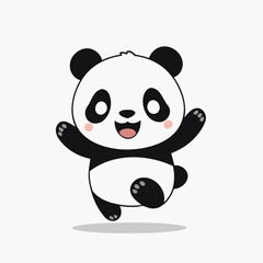 Cute Panda for kids story book vector illustration