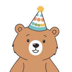 Cute Bear vector illustration of a for toddlers books
