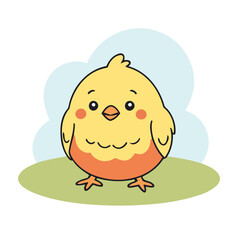 Cute vector illustration of a Bird for youngsters' picture books