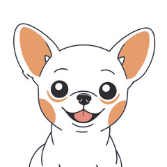 Obraz premium Vector illustration of a cute Dog for kids