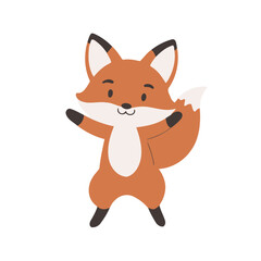 Cute Fox for children's bedtime stories vector illustration