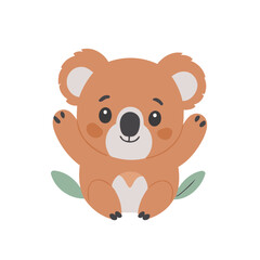 Cute vector illustration of a Koala for youngsters' picture books