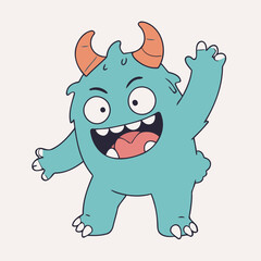 Vector illustration of a cute Monster for kids