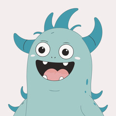 Fototapeta premium Vector illustration of a cute Monster for toddlers books