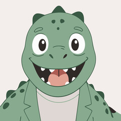 Cute vector illustration of a Dino for kids