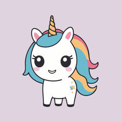 Vector illustration of an enchanting Unicorn for kids' storytelling