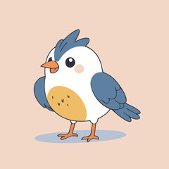 Vector illustration of a cute Bird for kids story book