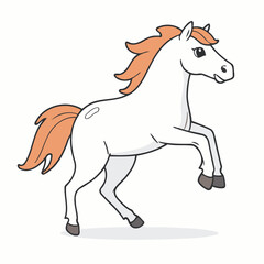 Cute Horse for preschoolers' storybook vector illustration