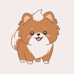 Cute Dog vector illustration of a for toddlers books
