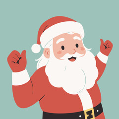 Vector illustration of an endearing Santa for kids' bedtime stories