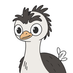 Cute Emu vector illustration for kids story book