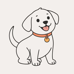 Vector illustration of a delightful Dog for early readers' enjoyment