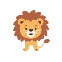 Vector illustration of a friendly Lion for little ones' joyful exploration