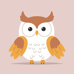 Cute Owl vector illustration for preschoolers' learning moments