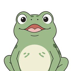 Vector illustration of a cute Frog for children story book