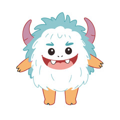 Vector illustration of a cute Monster for toddlers story books