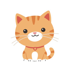 Fototapeta premium Vector illustration of a cute Cat for kids books