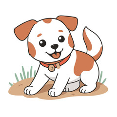 Cute Dog vector illustration for kids' adventure tales