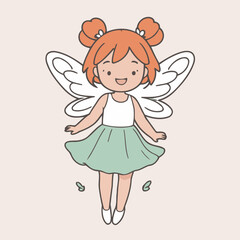 Vector illustration of a charming Fairy for toddlers' learning adventures