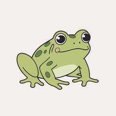 Cute Frog for early readers' adventure books vector illustration
