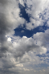 cloudy weather sky with clouds of white and gray