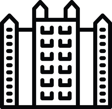 recommend clip art: Belgian architecture icon outline vector. Old gothic design. Traditional urban landmark