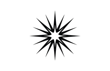 Obraz premium Flat Asterisk icon symbol vector Illustration.