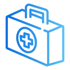 Obraz premium first aid bag gradient icon